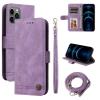 Beajew PU Leather Flip Wallet Case for Infinix Hot 20 4G, Purple view 1