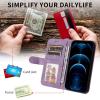 Beajew PU Leather Flip Wallet Case for Infinix Hot 20 4G, Purple view 4