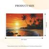 Palm Tree Sun Landscape Lighthouse Sunrise Flag 3x5 FT, Outdoor Garden Flag view 2