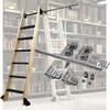 CATANK Sliding Library Ladder Hardware Kit, 200 cm Rail, Rustic Black (Ladder Not Included) view 1