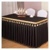 Rectangular Table Skirt for Baby Showers, Parties, Weddings, and Banquets, Solid Purple view 3