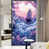 Sailboat Ocean Landscape Stained-Glass Privacy Window Film, 70 x 100 cm view 1