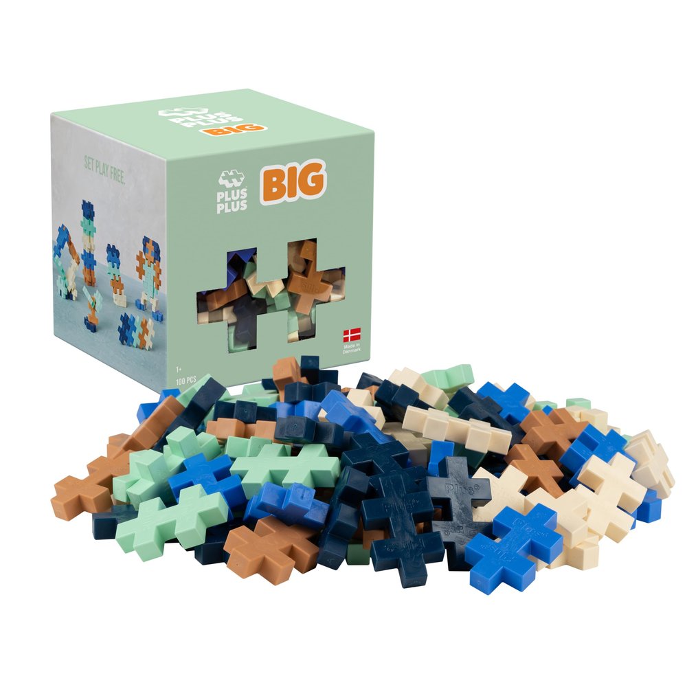 Plus-Plus 3489 BIG Breeze Creative Building Blocks, 100 Pieces, Storage Box, Ages 12 Months+