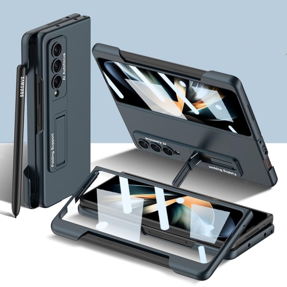 Case for Samsung Galaxy Z Fold 4 5G with Side Stylus Slot, Magnetic Holder, Ultra-Thin Matte, Z3