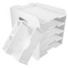 Stackable Desktop File Organizer, 5-Tier, White view 1