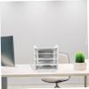 Stackable Desktop File Organizer, 5-Tier, White view 2