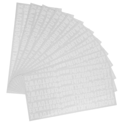 NUOBESTY Self-Adhesive Vinyl Notice Stickers, 10 Sheets, White Letter Stickers for Mailboxes and Classrooms, No Adhesive Residue