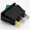 FURREN 5-Pack Green LED SPST 3-Pin ON/OFF G124 Boat Rocker Switches view 3