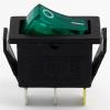 FURREN 5-Pack Green LED SPST 3-Pin ON/OFF G124 Boat Rocker Switches view 4