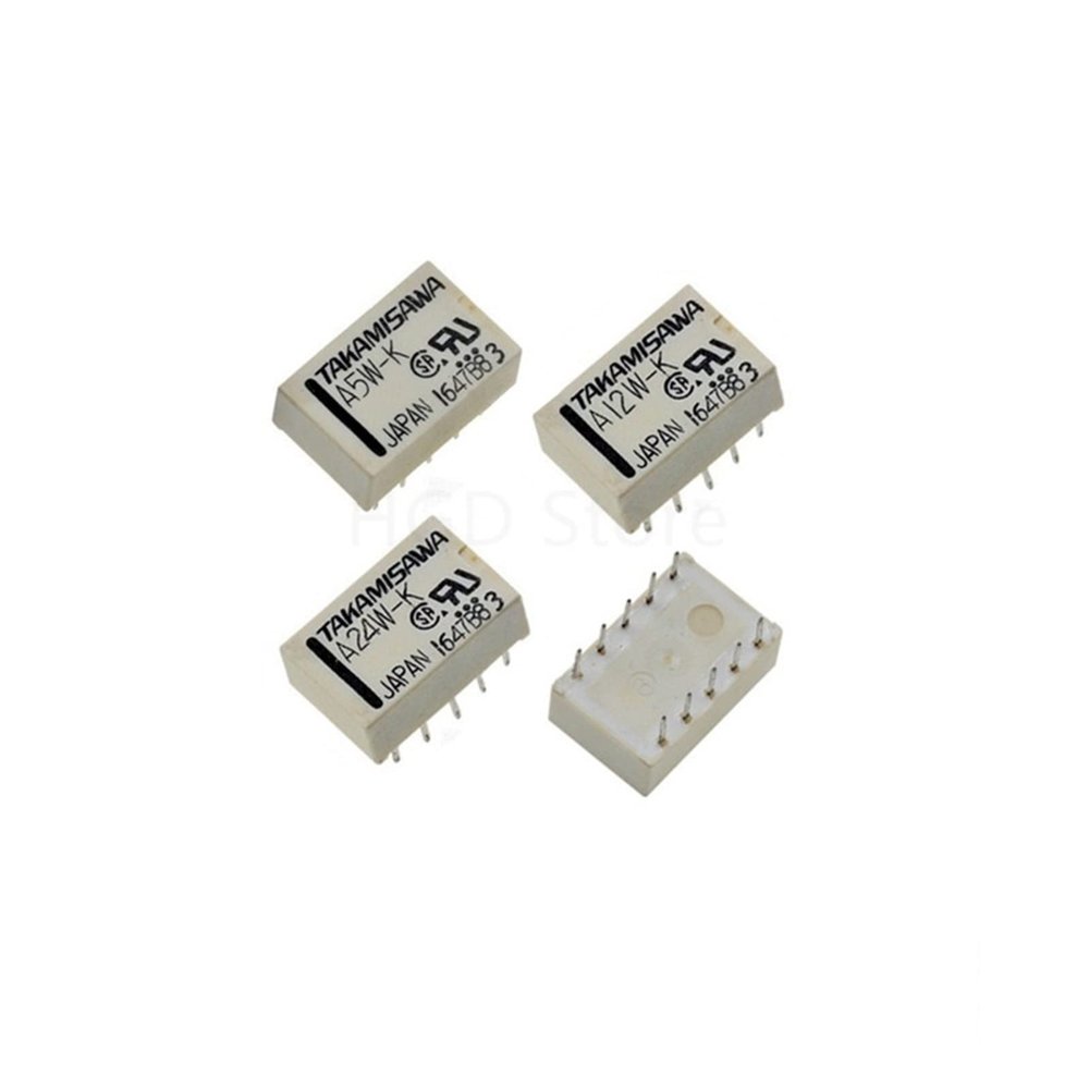 TAKAMISAWA A5W-K/A12W-K A12W-K 12VDC 10-Pin Signal Relays, 5-Pack