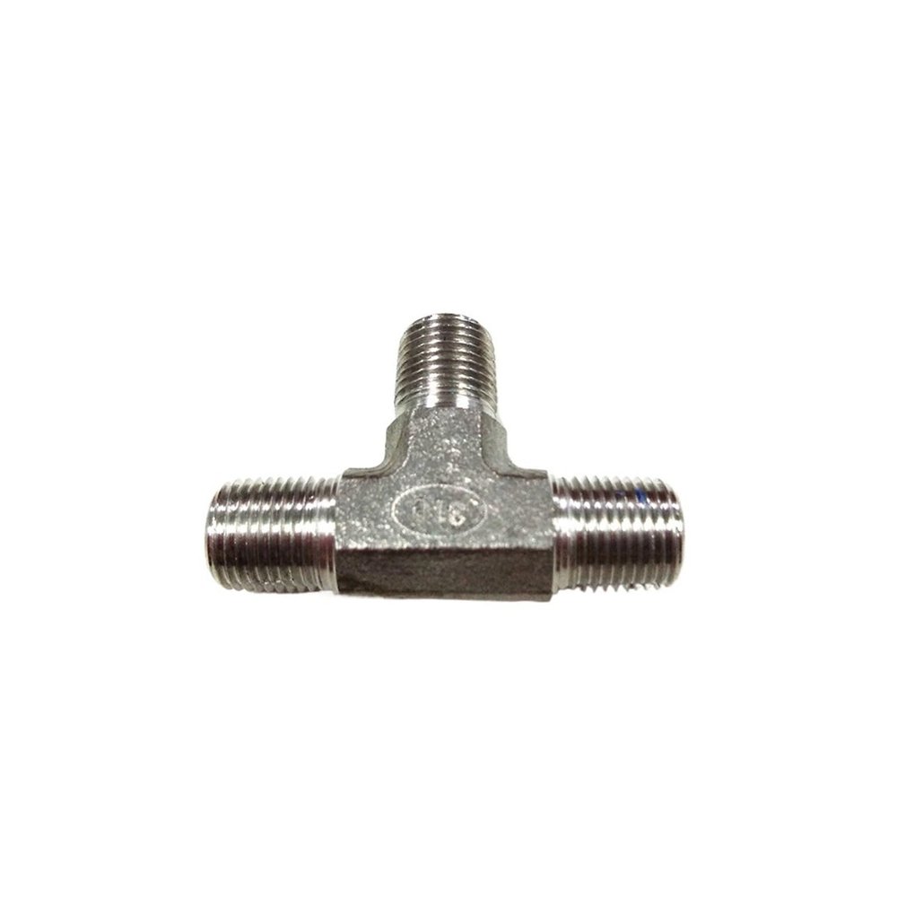 MeGLob Equal 3-Way T Pipe Fittings, 316 Stainless Steel, 1/8 in, 1/4 in, 3/8 in, 1/2 in, 3/4 in, and 1 in Male Threads (Size: MT03)