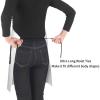 Popcorn Apron with Pockets, Waterproof, Black, One Size view 4
