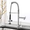 Chrome Kitchen Sink Faucet with Dual Handles and Dual Spouts view 2