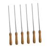 Sosoport Grill Skewers, Sharp Stainless Steel with Wooden Handle, 6-Piece Set view 1