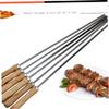 Sosoport Grill Skewers, Sharp Stainless Steel with Wooden Handle, 6-Piece Set view 2