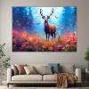 veces Wall Art for Living Room, Moose, Alpine Forest and Flowers, Canvas Print, Unframed, 70 x 110 cm view 2