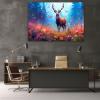 veces Wall Art for Living Room, Moose, Alpine Forest and Flowers, Canvas Print, Unframed, 70 x 110 cm view 4