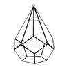Hanging Geometric Glass Terrarium, Gold/Black view 2