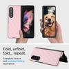 SsHhUu Case Compatible with Samsung Galaxy Z Fold 3 5G (2021), Slim Luxury Non-Slip Protective Case, Pink view 3