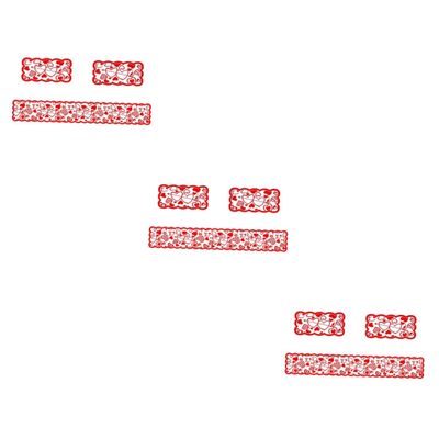 MAGICLULU 3-Piece Valentine’s Day Table Runner Set with Heart Pattern, 183 cm Table Runners and 30 x 45 cm Placemats