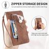 MOJIA Wallet Case for Honor 90 Smart/Honor X7b 5G/X7b 4G, Soft PU Flip Phone Case with Wrist Strap, Card Slots and Stand Function, Brown view 3