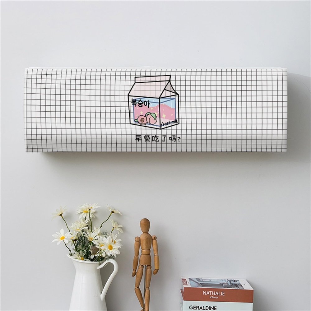 Treer Indoor Air Conditioner Cover, Wall-Mounted AC Dustproof Washable Cover (1.5P, Cute Pattern 6)