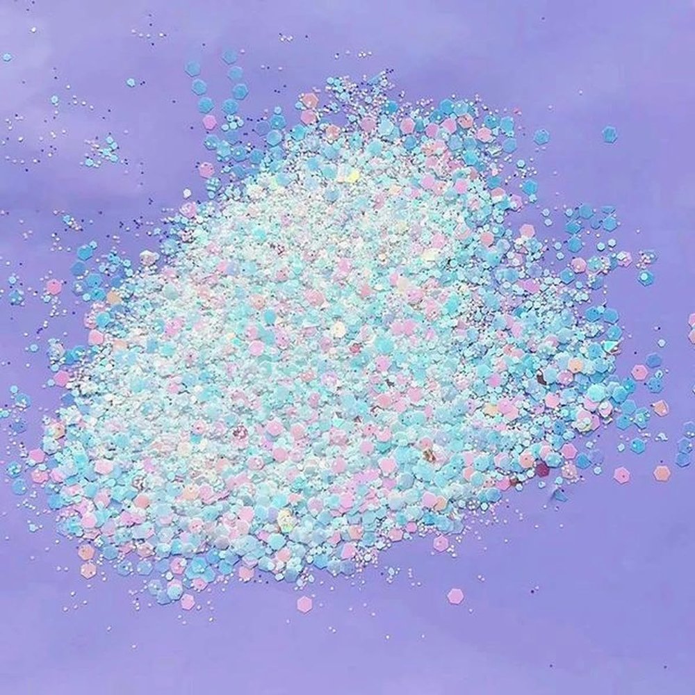 20 g Glitter Sequin Powder, Star Pink-Purple Sparkle, Bulk Glitter for Nail Art, Crafts, Resin, Painting, Hair, Tumblers, T12