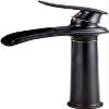 Touch-On Bathroom Sink Faucet, Single-Handle Hot and Cold Water, Antique Brass, Black B view 1