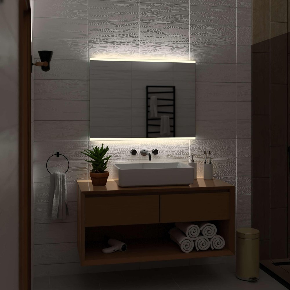 Alasta Brasil Bathroom Mirror with LED Lighting, 200 x 50 cm, Neutral White