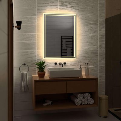 Alasta Vienna Bathroom Mirror with LED Lighting, 90 x 130 cm, Warm White