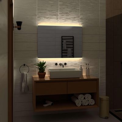 Alasta Brasil LED Bathroom Mirror 100 x 80 cm, Warm White