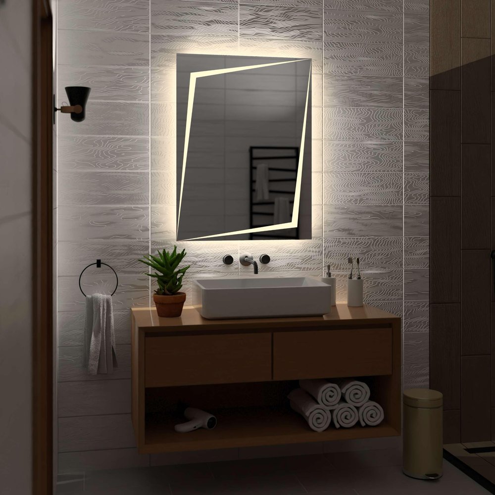 Alasta Berlin Bathroom Mirror with Lighting, 90 x 140 cm, Neutral White LED