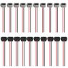 RUNCCI-YUN 20-Pack USB-C Panel-Mount Socket Pigtail Cables, 2-Wire, 3A, Black and White view 1