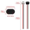 RUNCCI-YUN 20-Pack USB-C Panel-Mount Socket Pigtail Cables, 2-Wire, 3A, Black and White view 2
