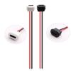 RUNCCI-YUN 20-Pack USB-C Panel-Mount Socket Pigtail Cables, 2-Wire, 3A, Black and White view 3