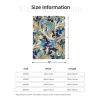Blue and Gold Florentine Print Fleece Throw Blanket view 2