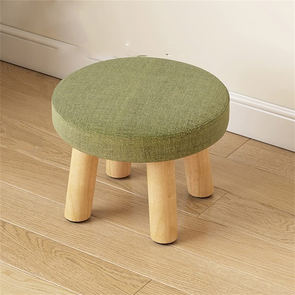 SePKUs Small Stool, Low Household Stool, Round Stool Board (Argento, One Size)