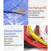 UL3239 Flexible 3000 V Soft Silicone Electrical Cable, 2 m/5 m, Tinned Copper Wire (Green, 5 m, 28 AWG) view 3