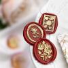 Wax Seal Stamp, Plant and Flower Design, Brass Stamp Head, Style 8 view 3