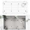 jkxoo 71.2 x 36.5 x 3.8 cm Stainless Steel Sink Protector Grid with Side Drain view 1
