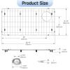 jkxoo 71.2 x 36.5 x 3.8 cm Stainless Steel Sink Protector Grid with Side Drain view 2