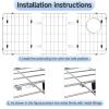 jkxoo 71.2 x 36.5 x 3.8 cm Stainless Steel Sink Protector Grid with Side Drain view 4