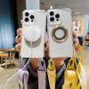 Emlivi Magnetic Phone Necklace Case for iPhone 11 Pro, Silicone TPU Cover with Lanyard, Black view 4