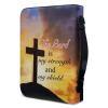 ZIATUBLES Portable Bible Cover with Top Carrying Handle, Christian Bible Bag for Women and Men, Bible Case for Students and Outdoor Work, Sunset Bible Verse view 2