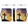 ZIATUBLES Portable Bible Cover with Top Carrying Handle, Christian Bible Bag for Women and Men, Bible Case for Students and Outdoor Work, Sunset Bible Verse view 3