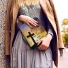 ZIATUBLES Portable Bible Cover with Top Carrying Handle, Christian Bible Bag for Women and Men, Bible Case for Students and Outdoor Work, Sunset Bible Verse view 4