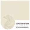 DEZYPZAM Rectangular PU Leather Tablecloth with Elastic Edge, Wipeable, White, 80 x 140 cm view 3
