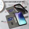 BOLELAW Case for Samsung Galaxy A55, Shock-Resistant PU Leather Wallet Case with Magnetic Closure, Stand Function & Card Slots, Smiley Cat view 3