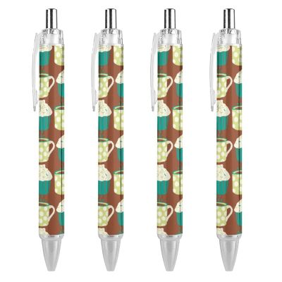 Coffee and Cupcake Ballpoint Pens, 0.5 mm Fine Tip, Round Barrel
