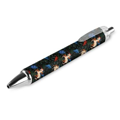 Unicorn Among Magic Herbs Retractable Ballpoint Pen, 0.5 mm Fine Tip, Flexible Round Barrel for Men and Women